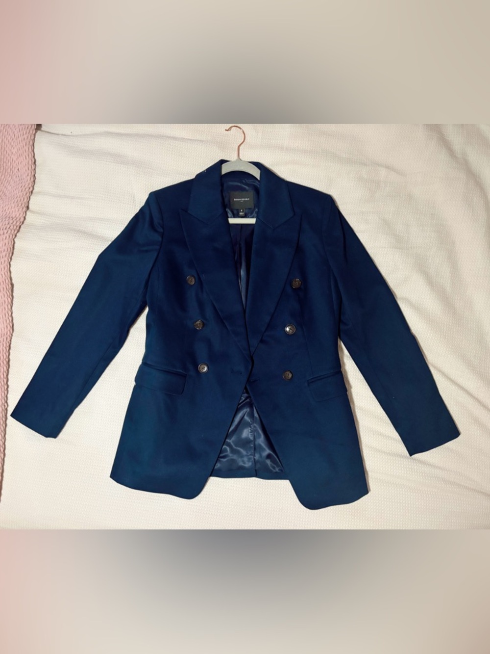 Banana Republic Stretch-Cotton Icon Blazer - Preppy Navy - Picture 2 of 2